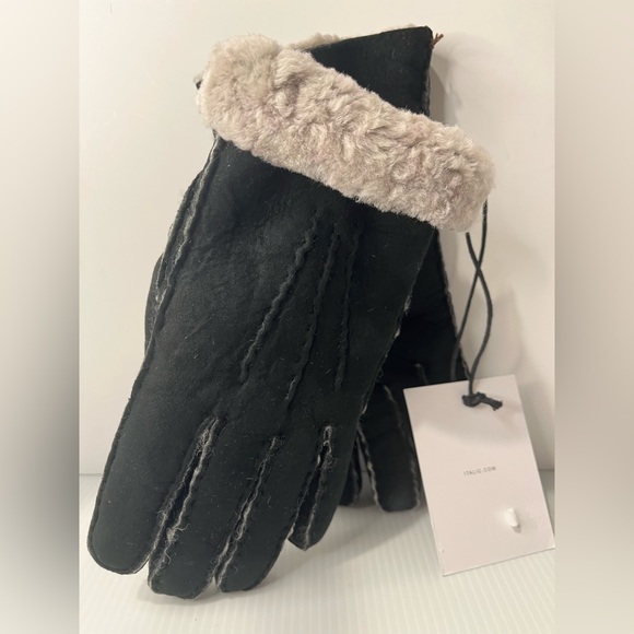 Italic Winter wonder-hand Super Soft & Warm Lamb Shearling Suede Gloves … - Picture 4 of 16